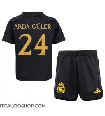 Real Madrid Arda Guler #24 Terza Maglia Bambino 2023-24 Manica Corta (+ Pantaloni corti)